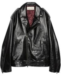 Dries Van Noten - Bikerjacke Mit Gürtel - Lyst