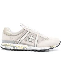 Premiata - Beige And Light Grey Lucy Sneakers - Lyst