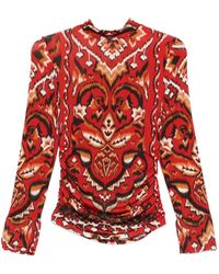 FARM Rio - Geometric-Pattern Long-Sleeves T-Shirt - Lyst