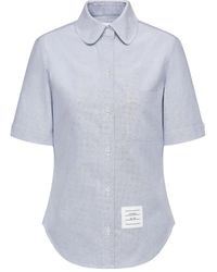 Thom Browne - Camicia Con Colletto Rotondo - Lyst