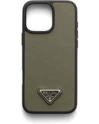 Prada - Coque D'Iphone 16 Pro Max À Fini Texturé - Lyst