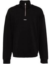 HUGO - Sweatshirt Mit Logo-Print - Lyst