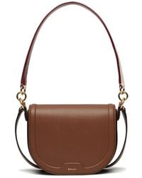 Bally - Logo-Stamp Leather Shoulder Bag - Lyst