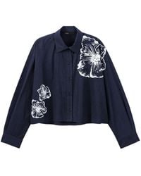 Maje - Camisa Con Motivo Floral Y Botones - Lyst