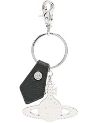 Vivienne Westwood - Orb-Plaque Leather Keyring - Lyst