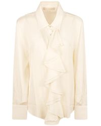 Silk95five - Ruffled Long-Sleeve Shirt - Lyst