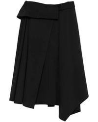 Juun.J - Asymmetric Midi Skirt - Lyst