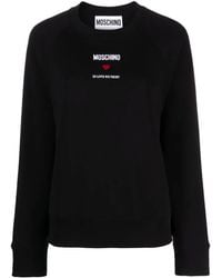 Moschino - Sweatshirt Mit Logo-Stickerei - Lyst