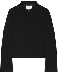 Courreges - Chaqueta de crepé con parche del logo - Lyst