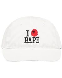 A Bathing Ape - Logo-Embroidery Baseball Cap - Lyst