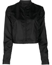 MM6 by Maison Martin Margiela - Cropped-Jacke Mit Logo-Patch - Lyst