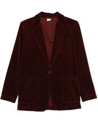 Aspesi - Corduroy Single-Breasted Blazer - Lyst