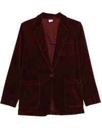 Aspesi - Ribfluwelen Blazer Met Enkele Rij Knopen - Lyst