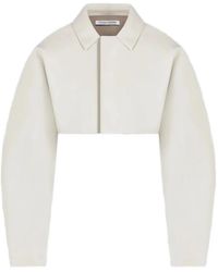 Manière De Voir - Leather Super Cropped Jacket - Lyst