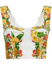 FARM Rio - Floral-Print Crop Top - Lyst