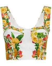 FARM Rio - Top corto con estampado floral - Lyst