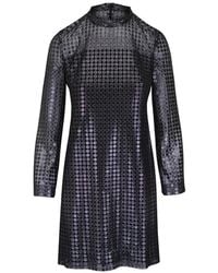 Akris Punto - Polka-Dot Mock-Neck Dress - Lyst