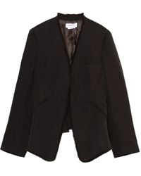 McQueen - Raw-Edge Tailored Fringed-Hem Jacket - Lyst