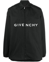 Givenchy - Chemise zippée à logo imprimé - Lyst