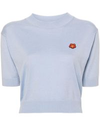 KENZO - Cropped-Pullover mit Boke Flower-Patch - Lyst