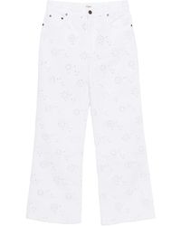 Chloé - Cut-Out Cropped Jeans - Lyst