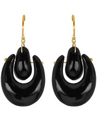 Ten Thousand Things - 18kt Yellow Gold Small O'keeffe Onyx Earrings - Lyst