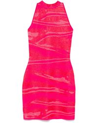 Balmain - Robe Courte À Motif En Jacquard - Lyst