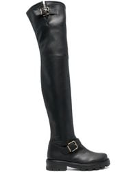 Jimmy Choo - Biker Ii Leather Over-The-Knee Boots - Lyst