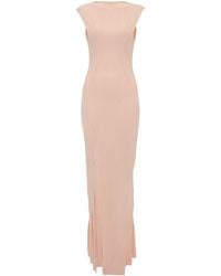 Victoria Beckham - Pleat-Detailing Sleeveless Maxi Dress - Lyst