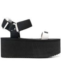 Moschino - Logo-strap Platform Sandals - Lyst