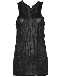 TOTEME - Crinkled Knit Tank - Lyst
