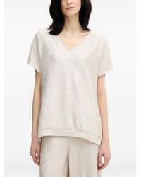 Joseph Ribkoff - Textured V-Neck T-Shirt - Lyst