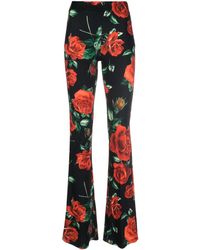 Nissa - Floral-print Flared Trousers - Lyst