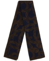 Loewe - Anagram-Print Silk Scarf - Lyst