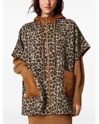 Twinset - Leopard-Print Hooded Jacket - Lyst