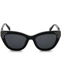 Blumarine - Cat-Eye-Frame Embellishment Sunglasses - Lyst