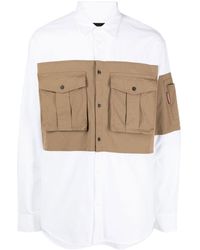 DSquared² - Utility Panel Shirt White - Lyst