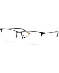 Emporio Armani - Rectangle-Frame Semi-Rimless Glasses - Lyst