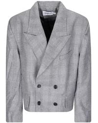 VAQUERA - Prince Of Wales Check Double-Breasted Blazer - Lyst