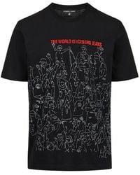 Iceberg - Graphic-Print Crew-Neck T-Shirt - Lyst