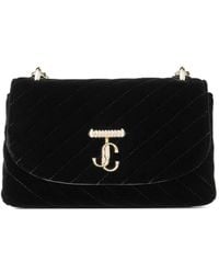 Jimmy Choo - Small Curve Velvet Cross Body Bag - Lyst