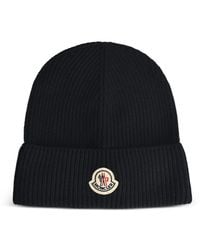 Moncler - Logo Motif Beanie Hat - Lyst