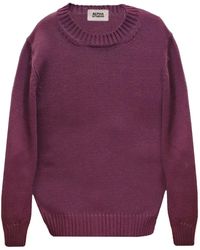 Alpha Studio - Jersey de lana con cuello redondo - Lyst