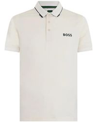 BOSS - Logo-Print Short-Sleeve Polo Shirt - Lyst