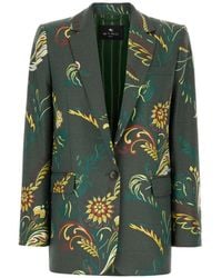 Etro - Floral-Print Blazer - Lyst
