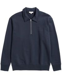Norse Projects - Norse Standard Half-Zip Cotton Sweatshirt - Lyst