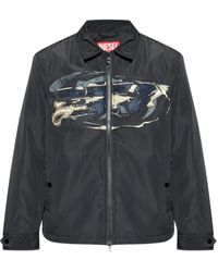 DIESEL - Embroidered-Patch Padded Jacket - Lyst