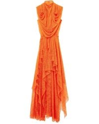 McQueen - Drapiertes Spitzenkleid - Lyst