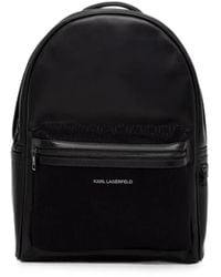 KARL LAGERFELD - Logo-Plaque Backpack - Lyst