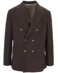 Eleventy - Double-Breasted Blazer - Lyst